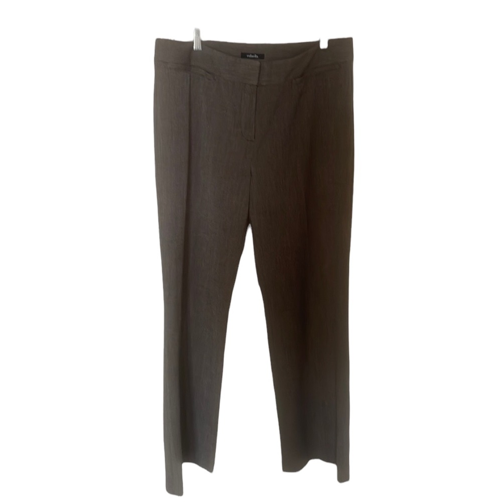 Woman’s Rafaela Brown Straight Leg Trouser Pants Size 14